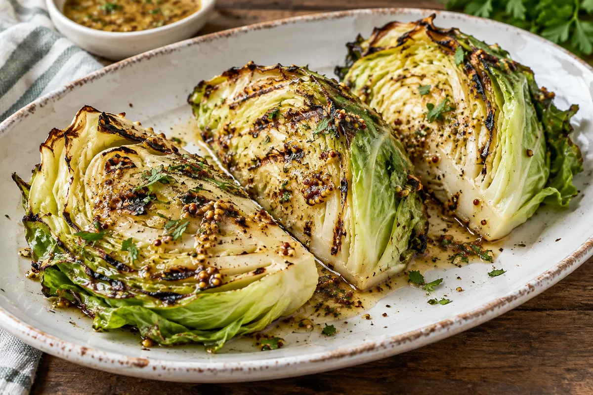 Grilled cabbage wedges — AI illustration