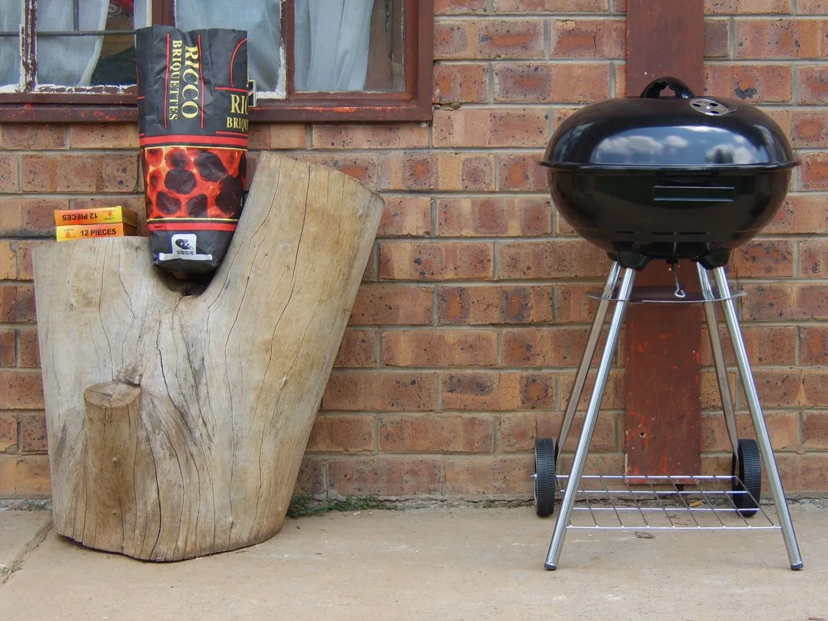 Barbecue grill on a terrace