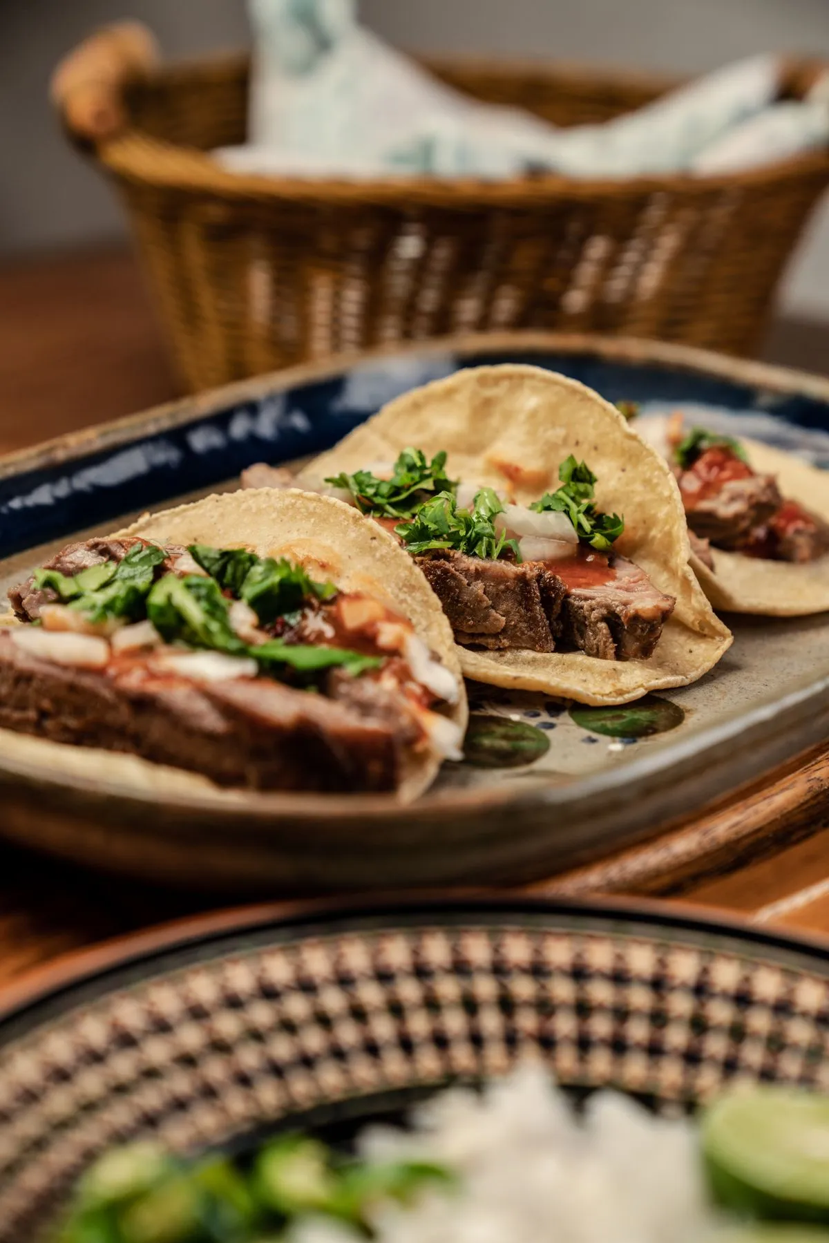 Steak tacos with fresh greens