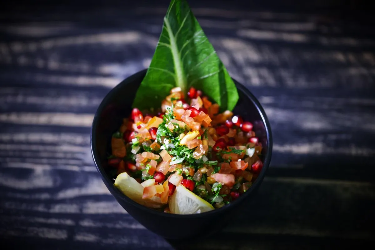 Fresh chopped tomato salsa